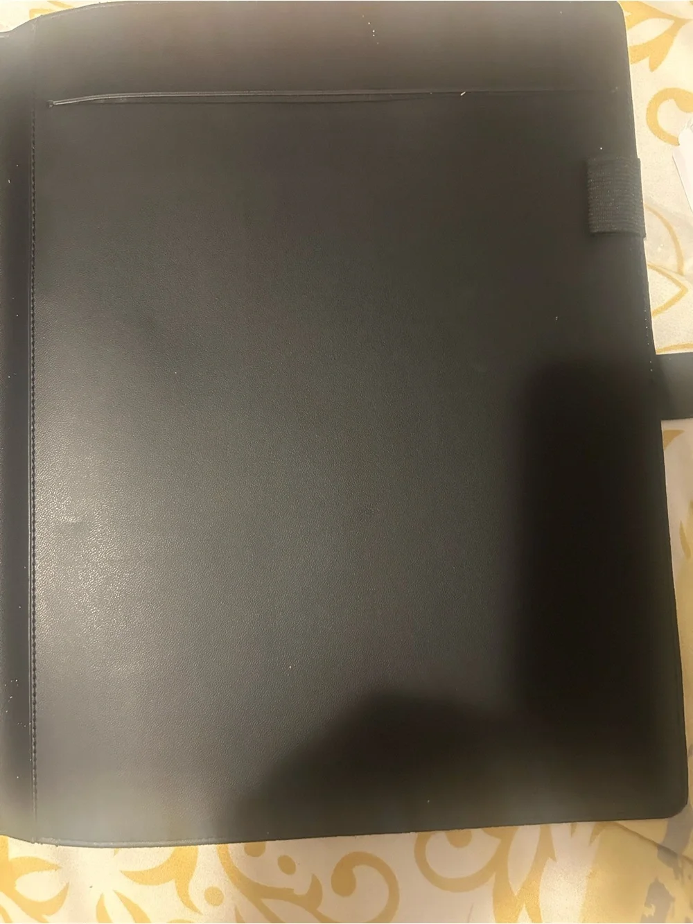 At-a-Glance Black Leather Portfolio Folio with Buckle Closure
